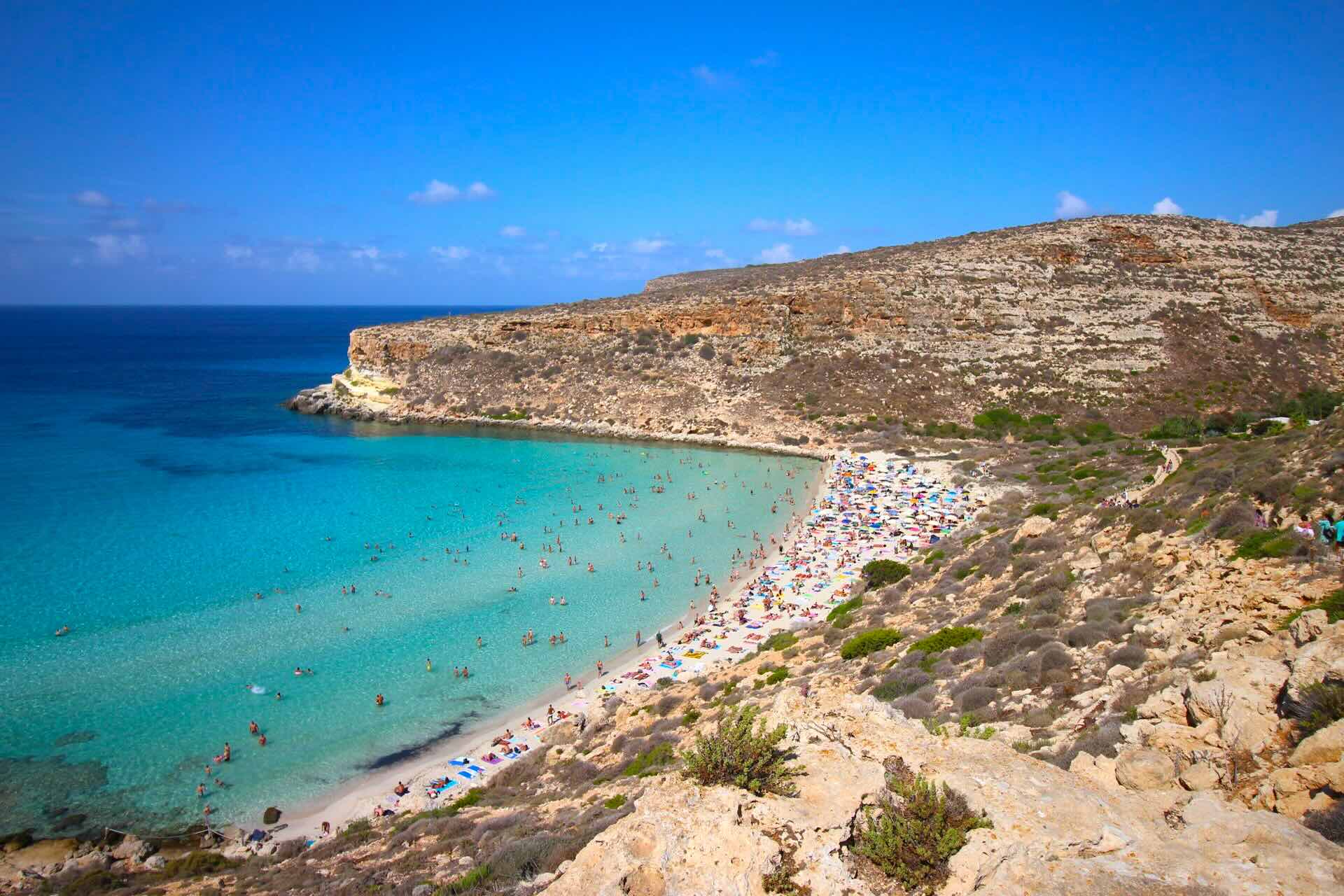 Spiaggia dei Conigli, Lampedusa Crystal Water Italian Shore