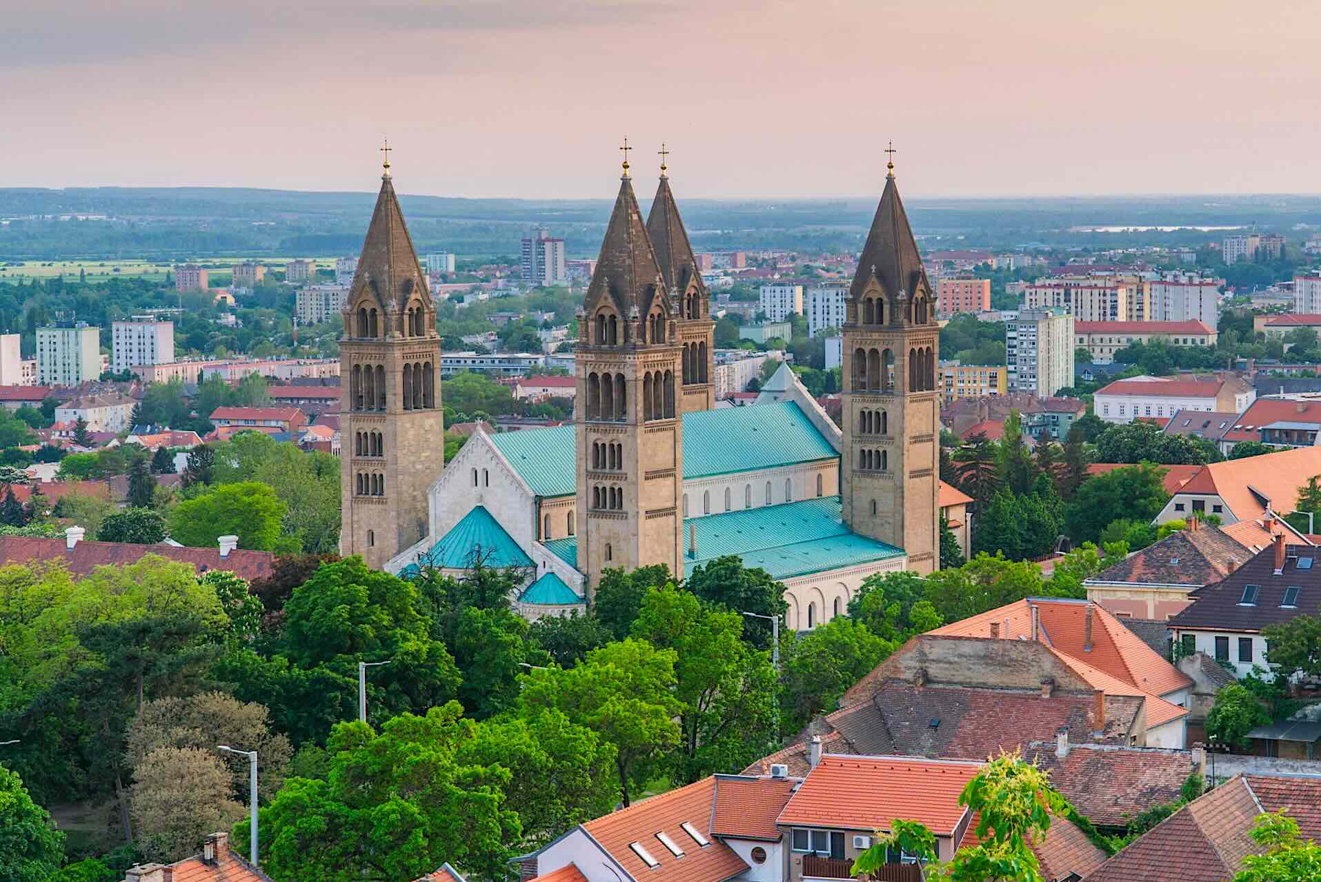 Pécs, Hungary Sunlit Squares and Southern Culture