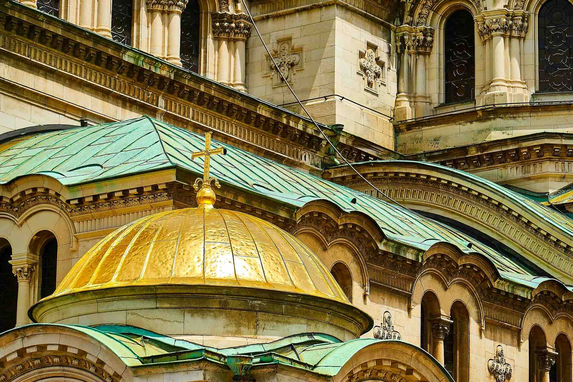 Sofia, Bulgaria Golden Churches and Mountain Framing