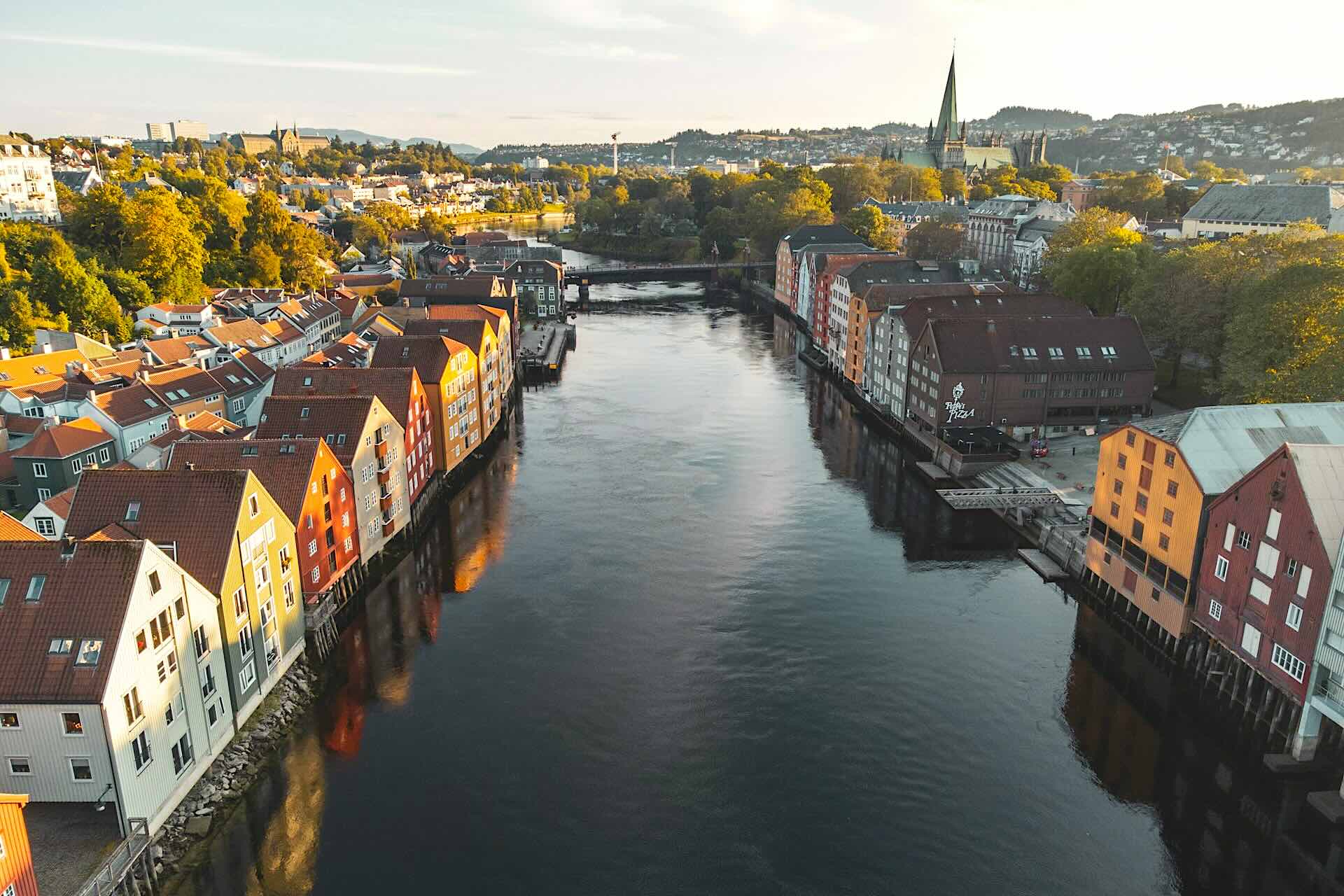 Trondheim, Norway Riverfront Color and Northern Character