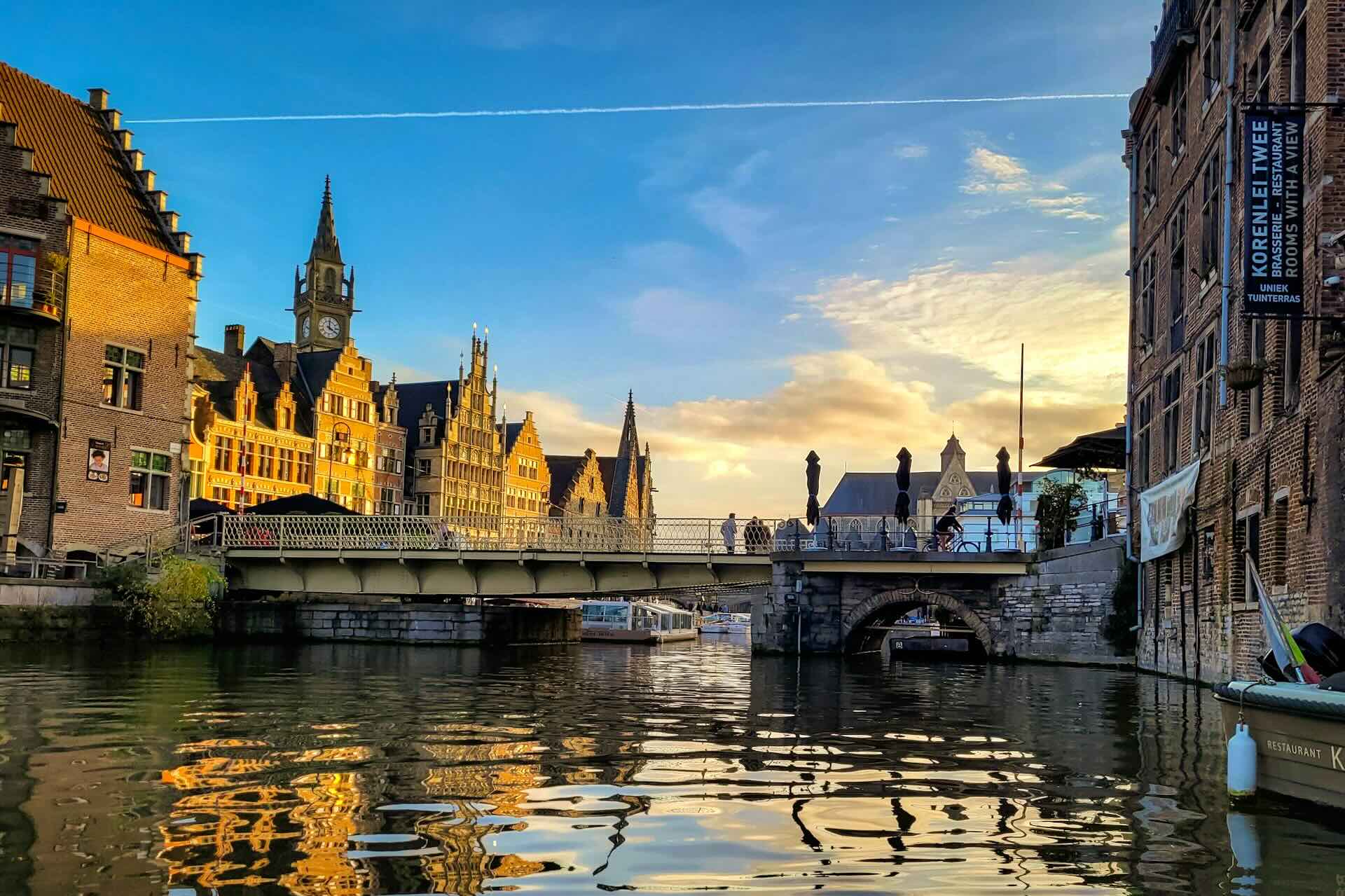 Ghent, Belgium Medieval Towers and Lively Canal Life